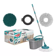 Esfregão Mop Giratorio Fit 3 Em 1 Inox Microfibra Flashlimp