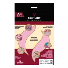 Papel Canson Metalizado A4 120g/m² Rosa Pérola - Canson