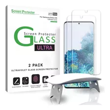 Amfilm Ultra Glass Protector Pantalla Galaxy S20, (paquete