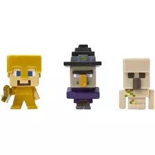 Figuras De Colección De Minecraft Bruja, Steve In Gold...