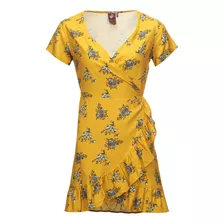 Vestido Mujer Haka Honu Aflora Mostaza Print