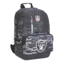 Mochila De Costas Oakland Raiders Camuflada Isibras Cor Preto