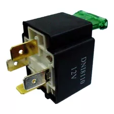 Rele Relay Dni 12v 4t 40a C/ Fusible Con Soporte Metálico