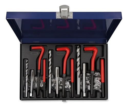 Kit Reparador Roscas Insertos Macho Mecha 88 Pz Bremen 7836 Rojo