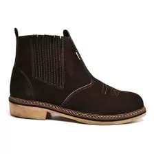 Bota De Couro Legítimo Masculina Country Solado Látex F1000