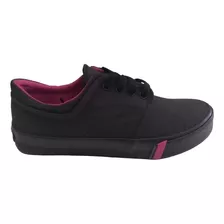 Tênis Capricho Feminino Flip Cotton Cp0719 Preto/ Rosa