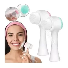 Cepillo Limpiador X3 Facial Doble Cara De Silicona Manual 