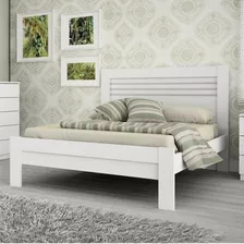 Cama Casal Mdf Safira Tcil Móveis Branco If