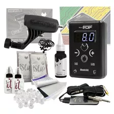 Kit Tatuagem Electric Ink Ps Mini Electra Pop + Materiais