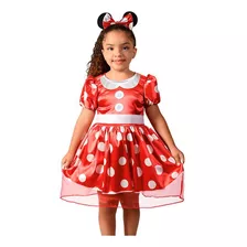 Fantasia Infantil Premium Vestido Minnie Disney Original
