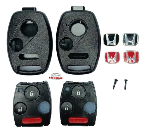 2 Carcasa Llave Control Honda Civic Crv City Fit Insigh Boto Foto 4