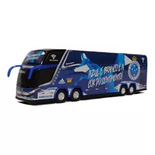 Miniatura Ônibus Time Cruzeiro A Raposa G7 Dd 4 Eixos 30cm.