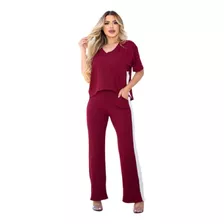 Conjunto Verão Blusa E Calça Viscolycra Frete Grátis