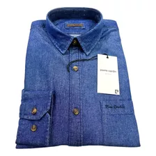 Camisa Pierre Cardin Original Jeans Lançamento Com Bolso