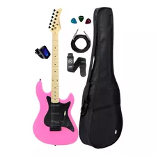 Guitarra Eletrica Strinberg Sts100 Rosa Capa Acessórios