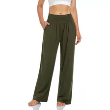 Pantalon Ueu De Cintura Alta Color Verde