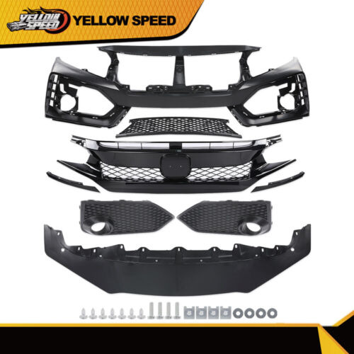 Fit For 16-21 Honda Civic Type-r Style Front Bumper Cove Ccb Foto 2