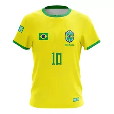 Camiseta Infantil Masculina Copa Do Mundo Seleção Mod. 2