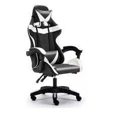 Silla Gamer Giratoria Ergonómica Reclinable Patas De Acero