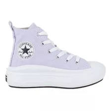 All Star Plataforma Move Lavanda Lona Infantil 