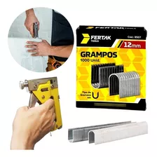 Grampo U 12mm Para Grampeador Manual Tapeçaria 1000 Un 