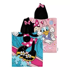 Poncho De Toalla Minnie- Daisy Piñata Toallon C/ Capucha Minnie Mouse Y Daisy