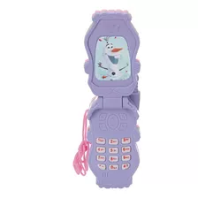 Celular De Brinquedo Smartphone Flip Frozen Lilas Luz E Som
