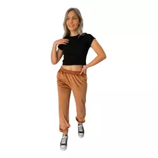 Pantalon Plush Elastizado Mujer Jogging Jogger 
