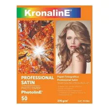 Papel Fotográfico Satinado 270gr Kronaline Carta 50 Hojas