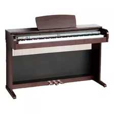 Piano Eléctrico 88 Notas 3 Pedales Con Mueble Color Marrón