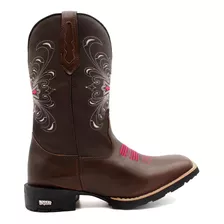 Bota Texana Feminina Bico Quadrado Muito Confortável Oferta 