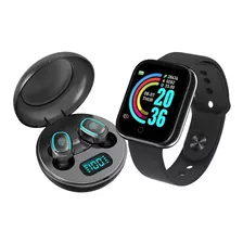 Kit Y68 Smart Watch + Audífonos Bluetooth A10