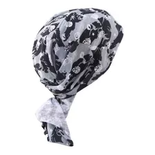 Bandana Estampada Nautika Skull Com Proteção Uv 50+