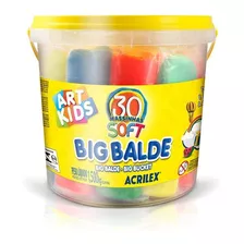 Massa Para Modelar Big Balde Art Kids 30 Massinhas 1.5 Kg