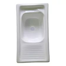 Batea Pequeña En Fibra De Vidrio Mide 35 X 64 Color Blanco