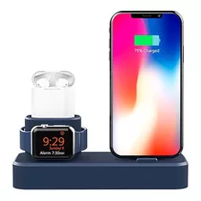 Dock Silicone Suporte Base P/ Apple Watch iPhone X Xr Xs Max