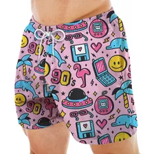 Short Masculino Tactel Praia Varias Cores E Estampas Dulk