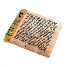 Kit 2 Mezuzá 12 Tribos De Israel Banhado A Ouro + Pergaminho