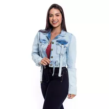 Jaqueta Jeans Feminina Curta Maxi Casaco Inverno S3977