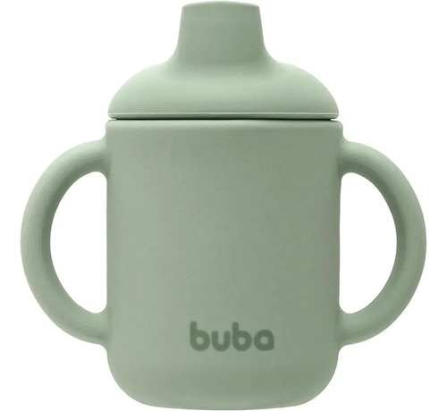 Copo De Transição Em Silicone Com Alça Verde 120ml - Buba Verde-claro