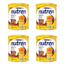 Nutren Kids Fórmula Infantil Nestlé Chocolate 350g Kit 4 Un