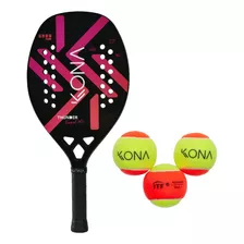 Raquete De Beach Tennis Kona Thunder Pink Coleção 2024