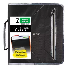 Carpeta Con Cierre Five Star Para Hojas Y Folders, 3 Arillos