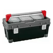 Caja De Herramientas 25 Negra Tapa Panal Chapa Metal Rimax