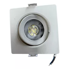 Bala De Techo 7w Led Integrado Cuadrada Blanca Color Blanco