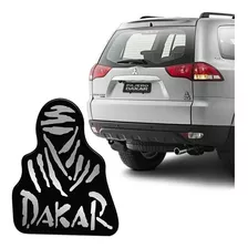 Emblema Adesivo Resinado Pajero Dakar Preto Modelo Original