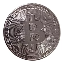 Criptomoedas Decorativas Colecionáveis Bitcoin Prata