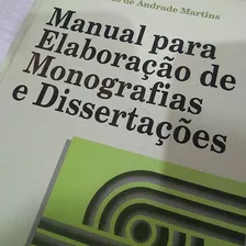 Livro Manual Para Elaboração De Monografias E Dissertações