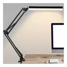 Lámpara Escritorio Led Metalica Ajustable 3 Color 10 Brillo Color De La Estructura Negro Color De La Pantalla Negro