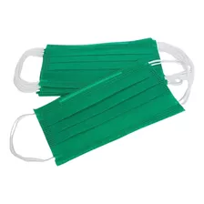Kit 2 Pacotes Com 50un Cada - Máscara Verde Com Branco
